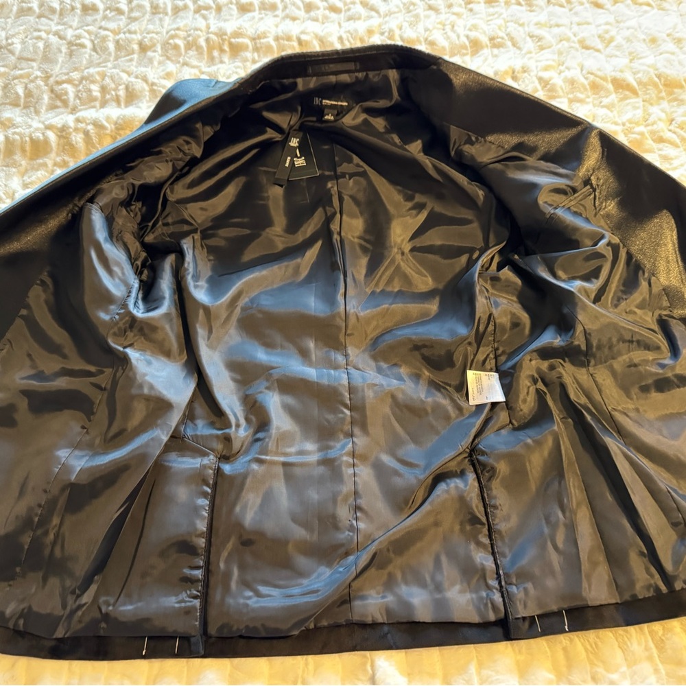 INC International Concepts Black Women’s Satin Trim Tuxedo Blazer Size Small NWT - Picture 10 of 11